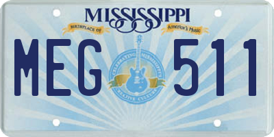 MS license plate MEG511