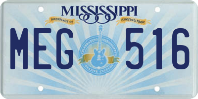 MS license plate MEG516