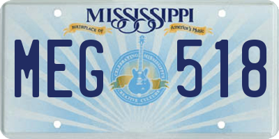 MS license plate MEG518