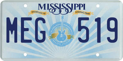 MS license plate MEG519