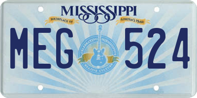 MS license plate MEG524