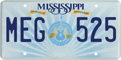 MS license plate MEG525