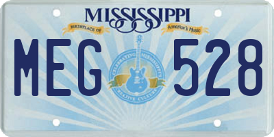 MS license plate MEG528