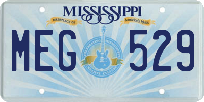 MS license plate MEG529