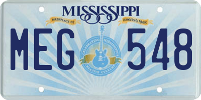 MS license plate MEG548