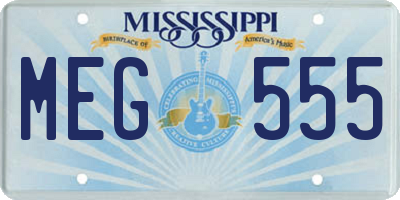MS license plate MEG555