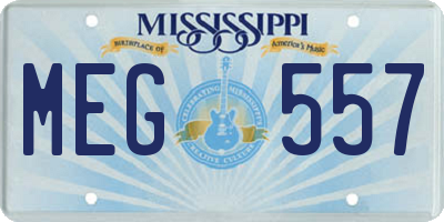 MS license plate MEG557