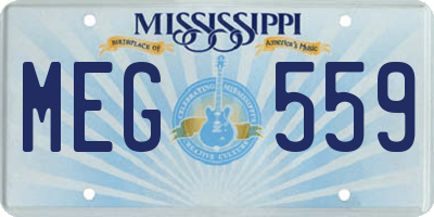 MS license plate MEG559