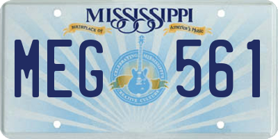 MS license plate MEG561