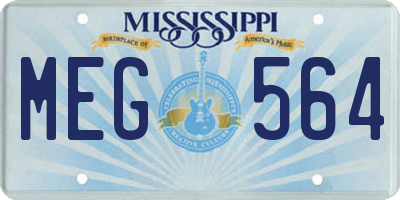MS license plate MEG564