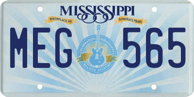 MS license plate MEG565
