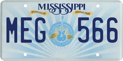 MS license plate MEG566