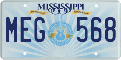 MS license plate MEG568