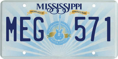 MS license plate MEG571