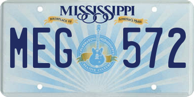 MS license plate MEG572