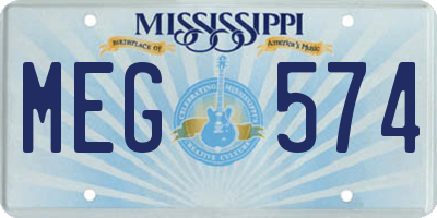 MS license plate MEG574