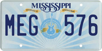 MS license plate MEG576