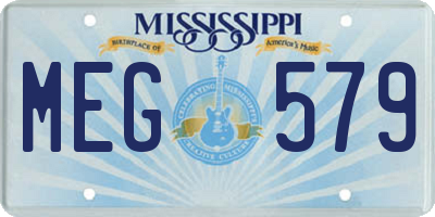 MS license plate MEG579