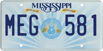 MS license plate MEG581