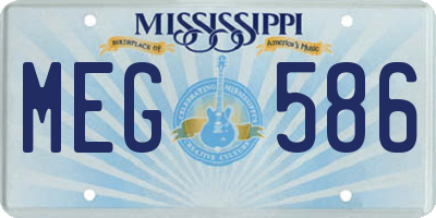 MS license plate MEG586