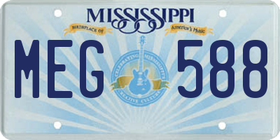 MS license plate MEG588