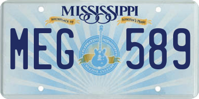 MS license plate MEG589