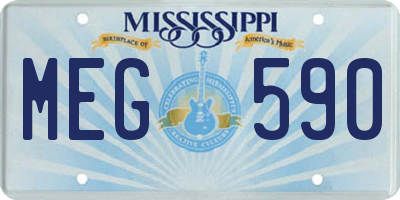 MS license plate MEG590