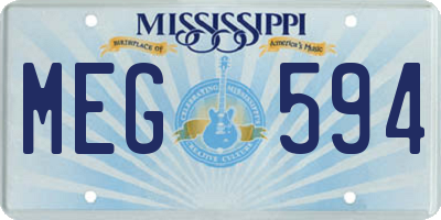 MS license plate MEG594