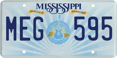 MS license plate MEG595