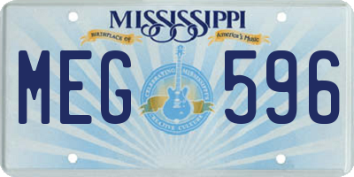 MS license plate MEG596