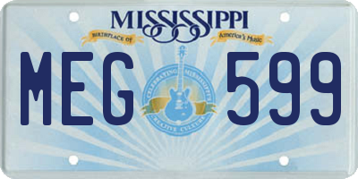 MS license plate MEG599