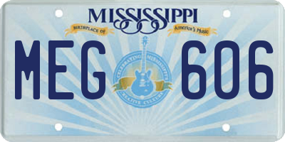 MS license plate MEG606