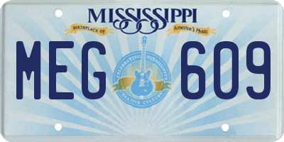 MS license plate MEG609