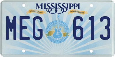 MS license plate MEG613