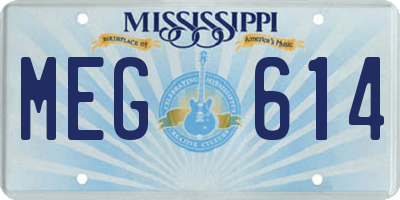 MS license plate MEG614