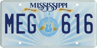 MS license plate MEG616