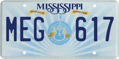 MS license plate MEG617