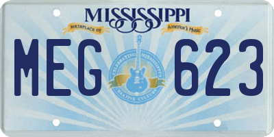 MS license plate MEG623