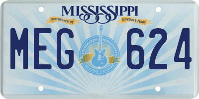 MS license plate MEG624