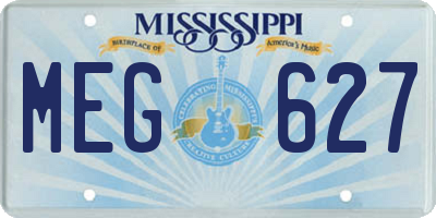 MS license plate MEG627