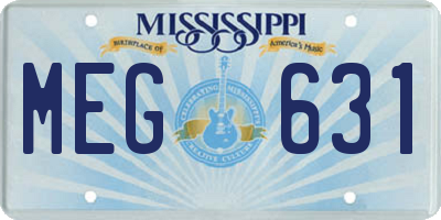 MS license plate MEG631