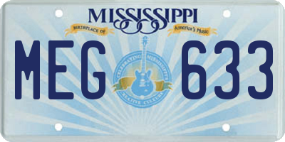 MS license plate MEG633
