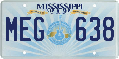 MS license plate MEG638