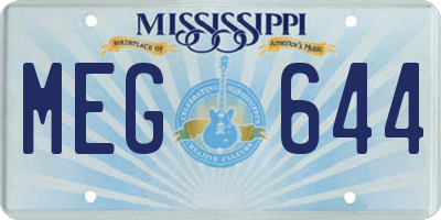 MS license plate MEG644