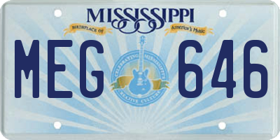 MS license plate MEG646