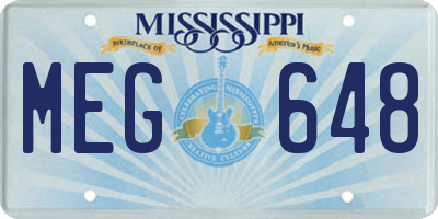 MS license plate MEG648