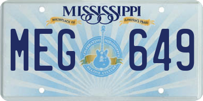 MS license plate MEG649