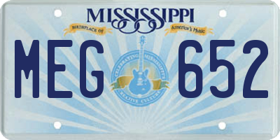 MS license plate MEG652