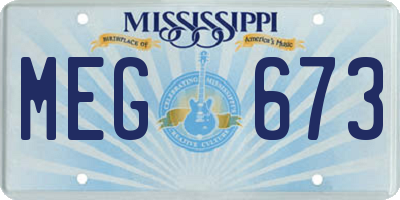 MS license plate MEG673