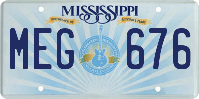 MS license plate MEG676